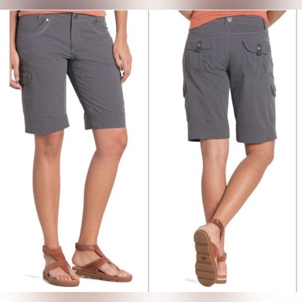 Kuhl Cargo Shorts. SZ 14. Grey. Uberkuhl Stretch. Inseam 11.  Like New.